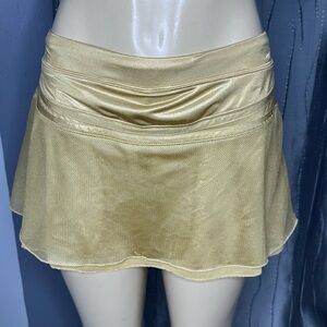 Nike Adri-Fit Gold Mini Skirt Sz M